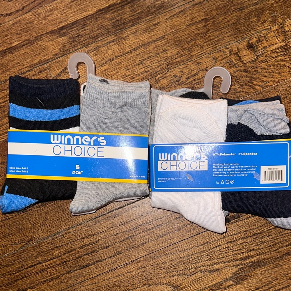 Boys Mixed Color Crew Socks 2 Sets of 5 Pack - NWT